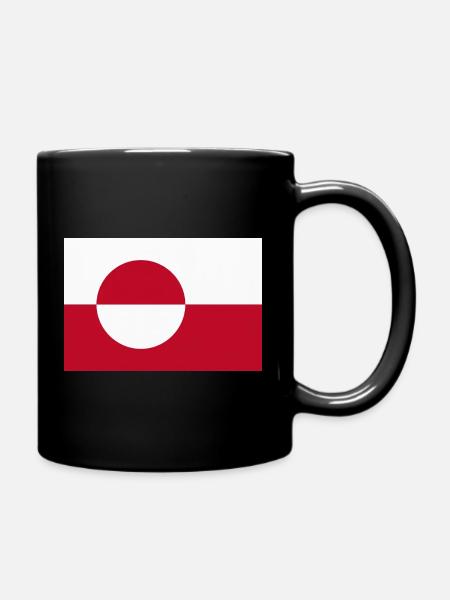 Greenland Flag - Full Colour Mug - black