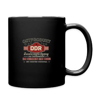 DDR Ostprodukt Retro Logo  - Tasse einfarbig - Schwarz - Rechts