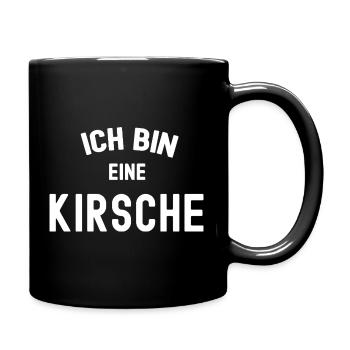 ICH BIN EINE KIRSCHE Kostüm Cherries rote Kirsche - Tasse einfarbig - Schwarz - Rechts