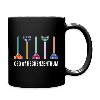 Garden Rake Gardener Gardening IT Data Center - Full Colour Mug - black - Right
