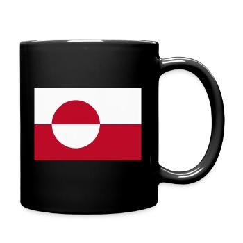 Greenland Flag - Greenlandic Flag - Full Colour Mug - black - Right