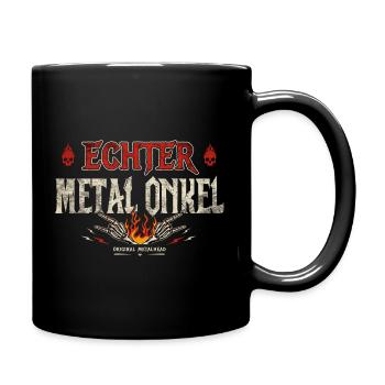 Echter Metal Onkel Heavy Metal Geschenk - Tasse einfarbig - Schwarz - Rechts