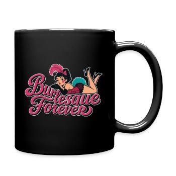 Burlesque Forever: Vintage Pin-Up Beauty - Full Colour Mug - black - Right