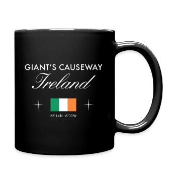 Coordonnées de la Chaussée des Géants Irlande du Nord Souvenir - Mug uni - noir - Droite