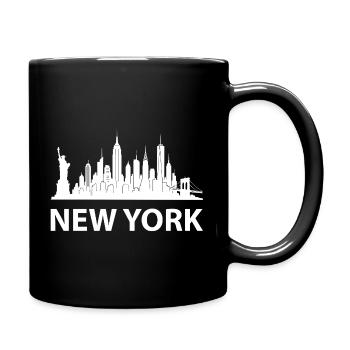 NEW YORK Skyline White - Mug uni - noir - Droite