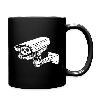 Humour Macabre Sécurité Caméra Crâne Gothique - Mug uni - noir - Droite