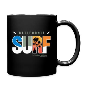 California Surf Retro Logo - Full Colour Mug - black - Right