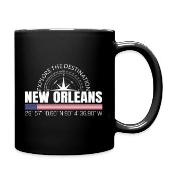 New Orleans - Tasse einfarbig - Schwarz - Rechts