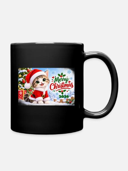 Frohe Weihnachten 2026 - Tasse einfarbig - Schwarz