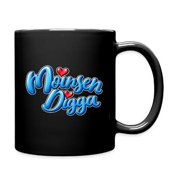 Moinsen Digga Herzdesign - Tasse einfarbig - Schwarz - Rechts
