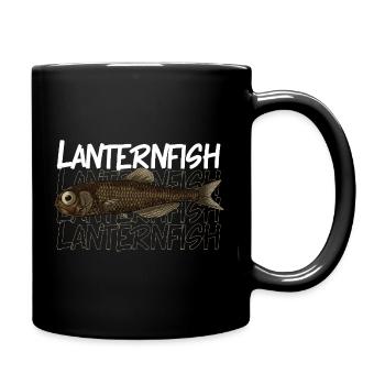 Tiefsee Monster - Laternenfisch - Tasse einfarbig - Schwarz - Rechts