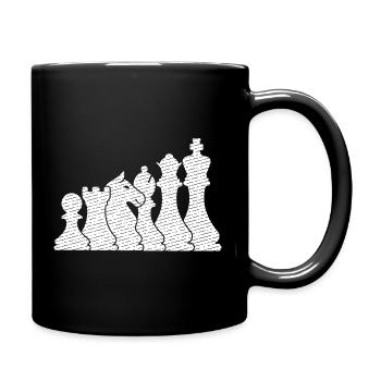 Schach Design Mit Schachfiguren Für Schachspieler - Tasse einfarbig - Schwarz - Rechts