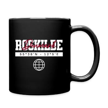 Roskilde Dänemark Koordinaten Reise Souvenir - Tasse einfarbig - Schwarz - Rechts