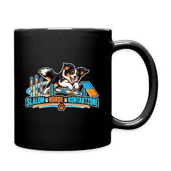 Hund Agility Slalom Hürde - Tasse einfarbig - Schwarz - Rechts
