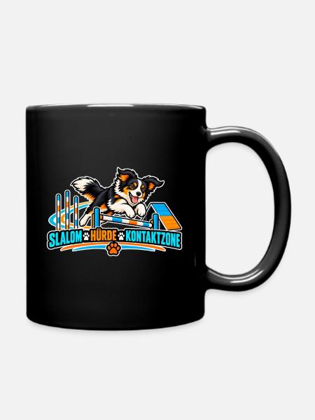 Hund Agility Slalom Hürde - Tasse einfarbig - Schwarz