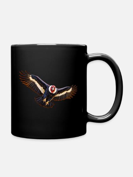 Condor im Flug - Tasse einfarbig - Schwarz