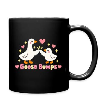 Kawaii Mama Baby Gänse Lustige Gänsehaut - Tasse einfarbig - Schwarz - Rechts