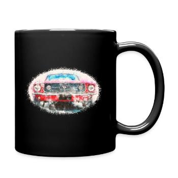 Auto - Tasse einfarbig - Schwarz - Rechts
