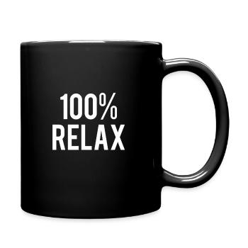100% relax - Full Colour Mug - black - Right