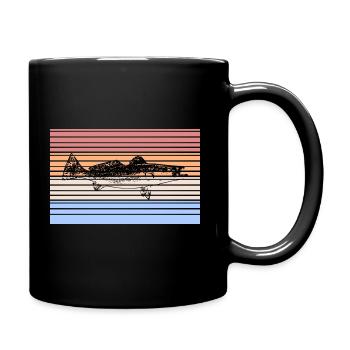 Fish Fish Nature Fishing Fishermen - Full Colour Mug - black - Right