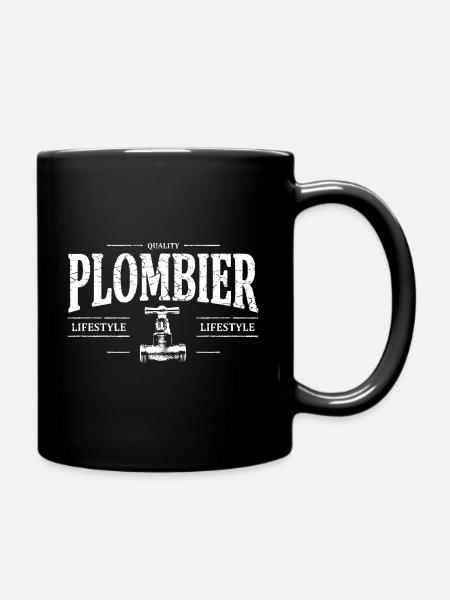 Plombier - Mug uni - noir