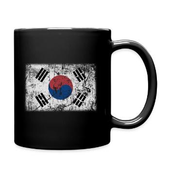 South Korea - Süd Korea - Asien - Asia - Tasse einfarbig - Schwarz - Rechts