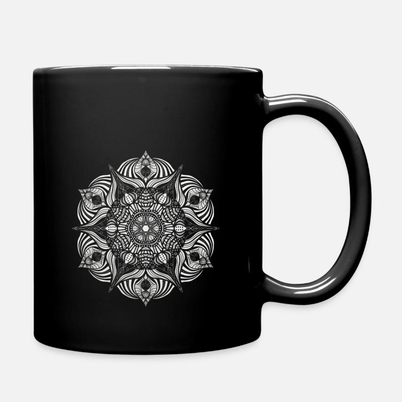 Mandala - Tasse einfarbig - Schwarz