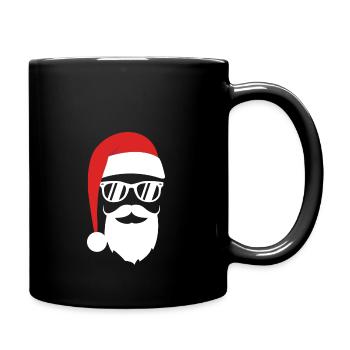 Hipster Santa Christmas Gift Beard Nikolaus - Full Colour Mug - black - Right