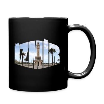 izmir uhrturm - Tasse einfarbig - Schwarz - Rechts