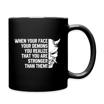 Demon Quote - Full Colour Mug - black - Right