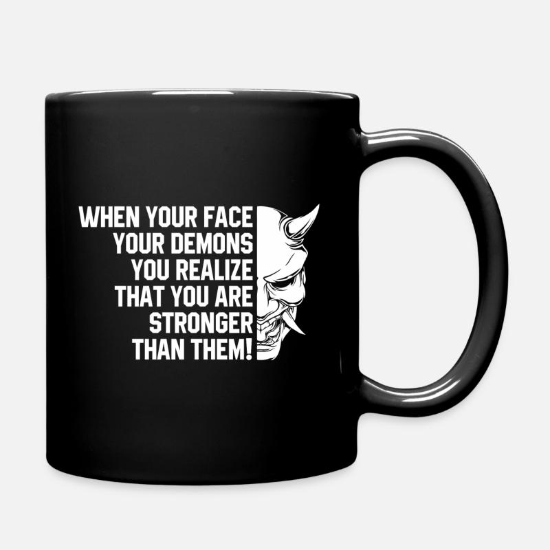 Dämonen-Zitat - Tasse einfarbig - Schwarz