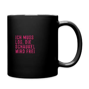 schaukel wird frei - Tasse einfarbig - Schwarz - Rechts