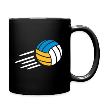 Beachvolleyball - Tasse einfarbig - Schwarz - Rechts