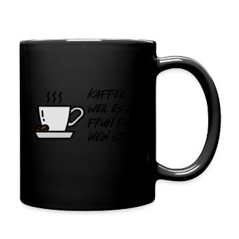 Kaffee - Tasse einfarbig - Schwarz - Rechts
