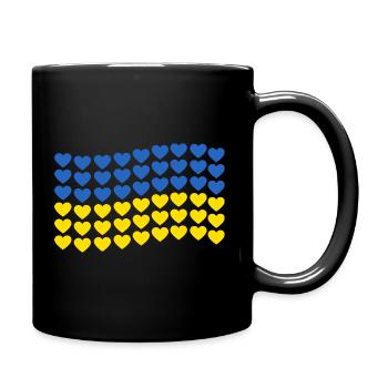 Drapeau ukrainien coeur drapeau ukrainien Kiev - Mug uni - noir - Droite