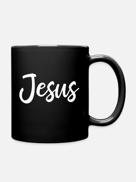 Jesus - Christians Christ Gift - Full Colour Mug - black