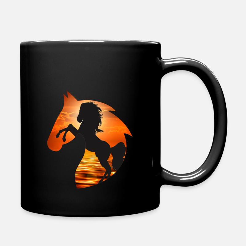 cheval animal noir - Mug uni - noir