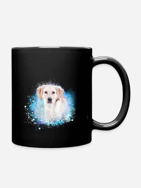 Labrador,Chien,peinture,retriever doré - Mug uni - noir