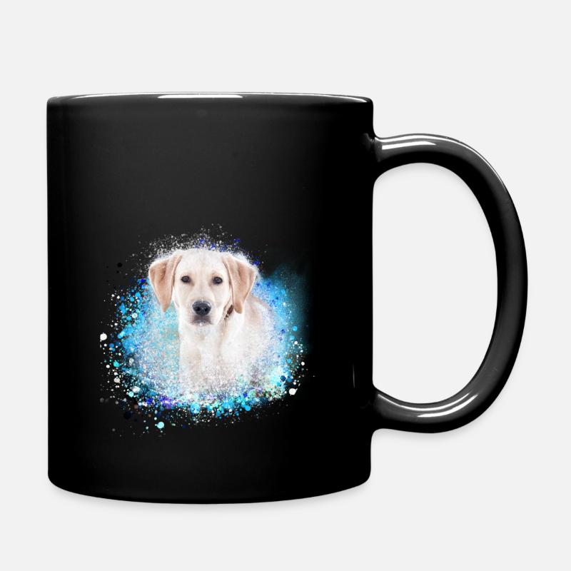 Labrador,Chien,peinture,retriever doré - Mug uni - noir