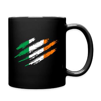 Irlande Drapeau Rayures Drapeau irlandais Dublin Griffes - Mug uni - noir - Droite