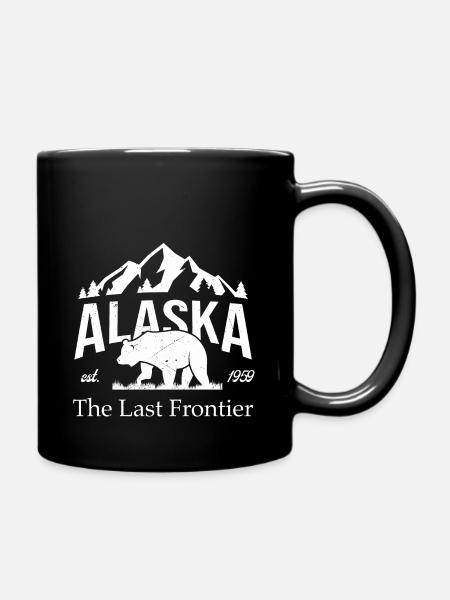 Alaska Mountain Grizzly Bear Vintage - Tasse einfarbig - Schwarz