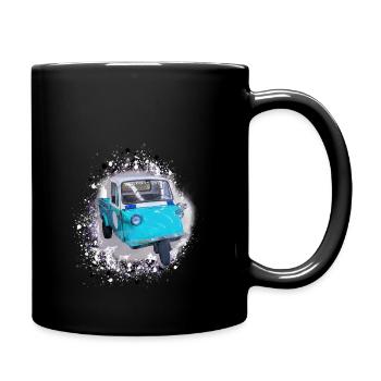 Dreirad,rikscha, graffiti, malerei, blau, auto,Ape - Tasse einfarbig - Schwarz - Rechts
