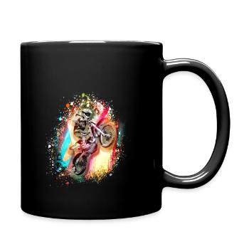 Motocross, coloré, moto, graffiti,illustration - Mug uni - noir - Droite