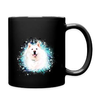 Samojede, Akita, Husky,chien, race de chien, graffiti - Mug uni - noir - Droite