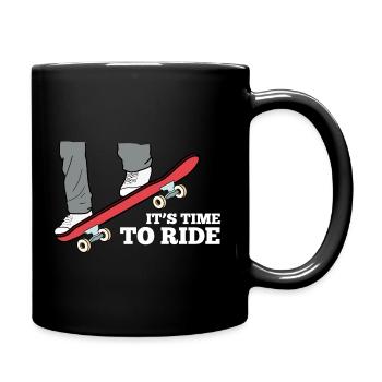 Skateboard Jump Saying Kids - Full Colour Mug - black - Right