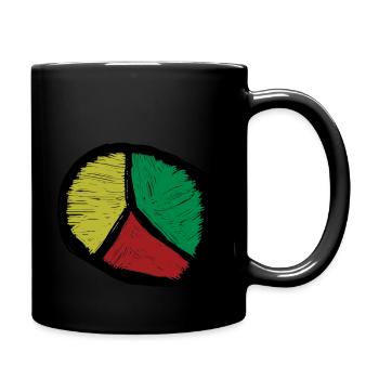 Peace sign - Tasse einfarbig - Schwarz - Rechts