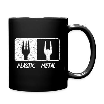 Metal Fork - Tasse einfarbig - Schwarz - Rechts