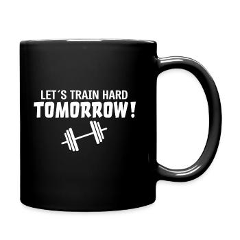 Rest day Spruch Training Kraftsport Krafttraining - Tasse einfarbig - Schwarz - Rechts