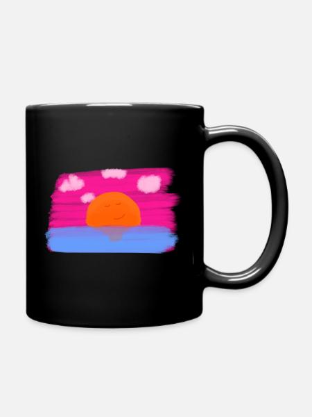 Sonnenuntergang - Tasse einfarbig - Schwarz