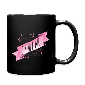 Love is all we need - Full Colour Mug - black - Right